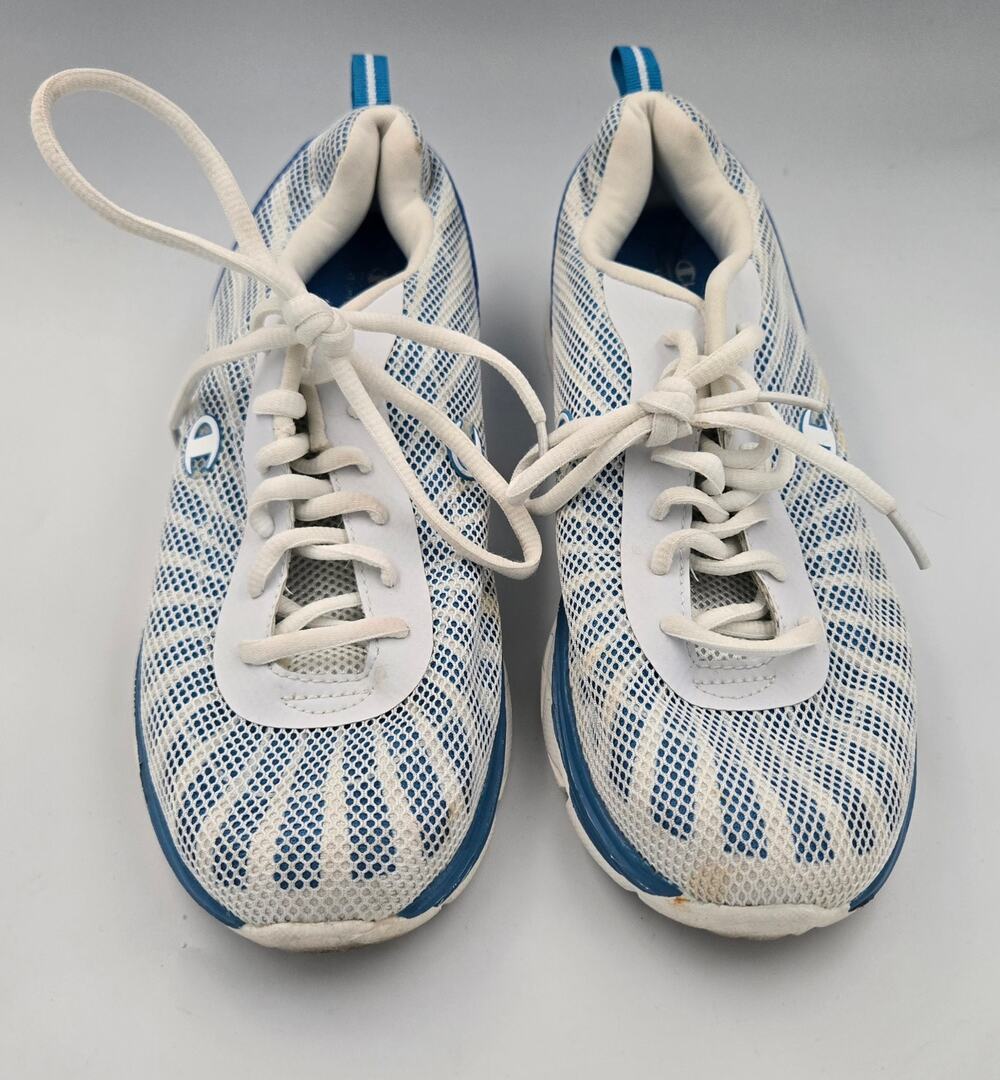 Champion Memory Foam Shoes Womens Size 9.5 White and Blue Sneakers Gym Shoes